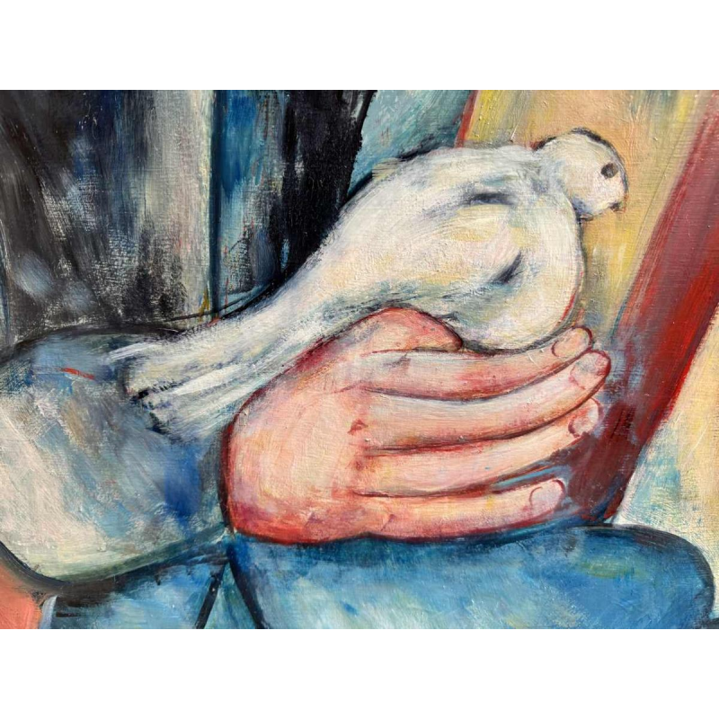 Marcel HOCQ (1933-2021): "The woman with the dove »