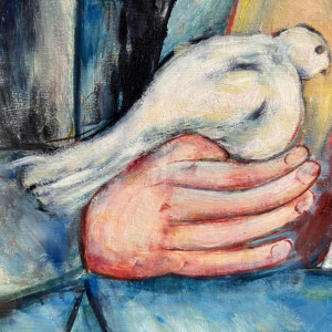 Marcel HOCQ (1933-2021): "The woman with the dove »