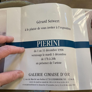ROBERT PIERINI " Twist " Large Glass Sculpture (70cm), Filigree Base, 1995