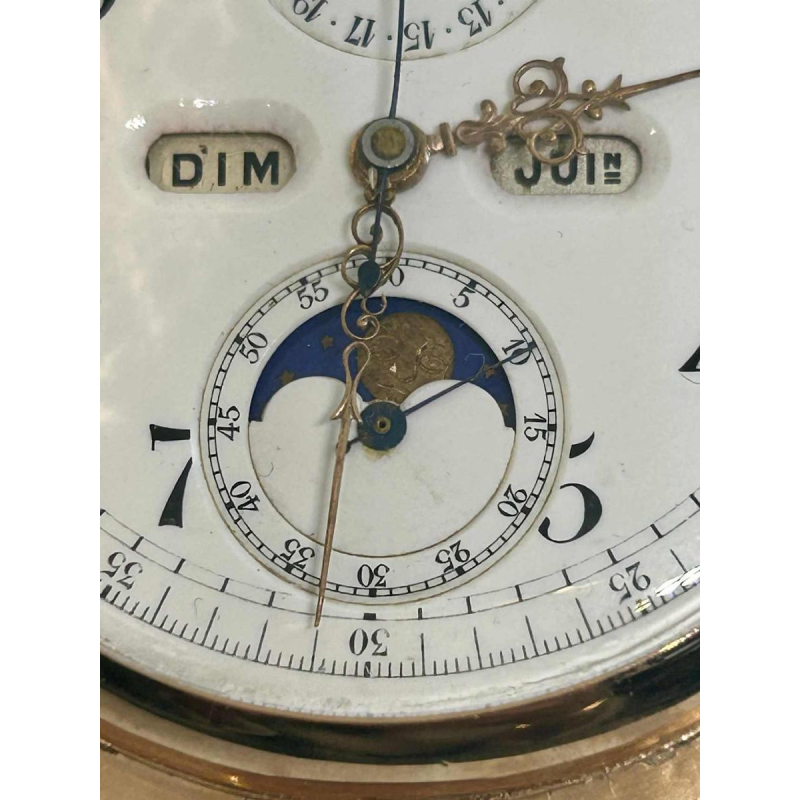 Le Phare, triple calendar chronograph, moon phase and repeater in 18k gold