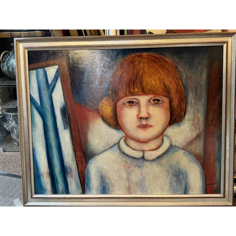 Marcel HOCQ (1933-2021): "La fille au tablier blanc »