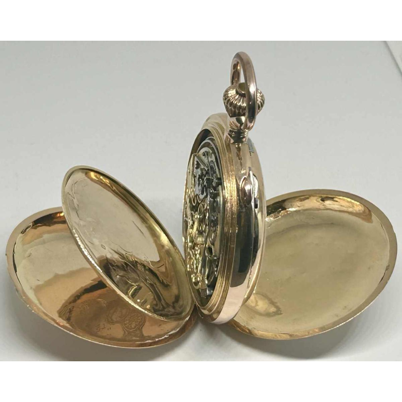 Le Phare, triple calendar chronograph, moon phase and repeater in 18k gold