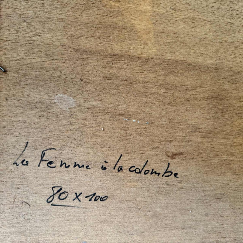 Marcel HOCQ (1933-2021): "La femme à la colombe »