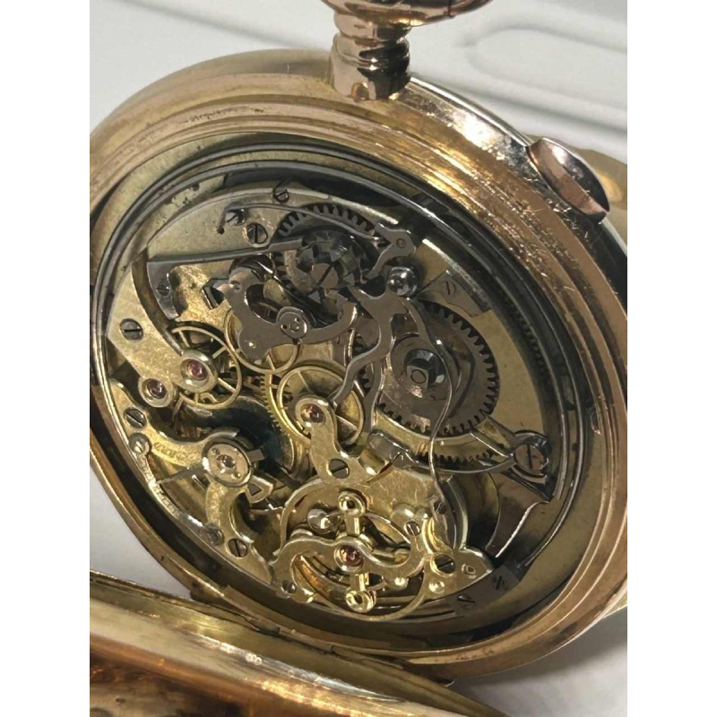 Le Phare, chronographe triple quantième, phase de lune et répétitions en or 18k