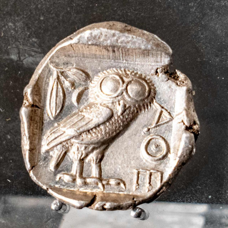 Zilveren tetradrachme, Athene Attica, 490 - 407 v.Chr.