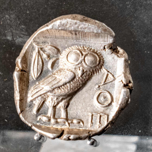 Tétradrachme en argent. Attique, Athènes, 490 – 407 av. J.-C.