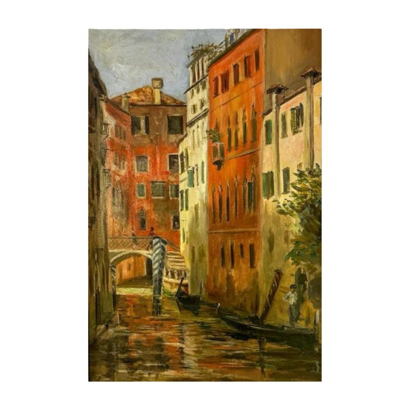 Ulpiano Checa y Sanz 'Vue de Venise de jour' peinture huile sur toile, 1905