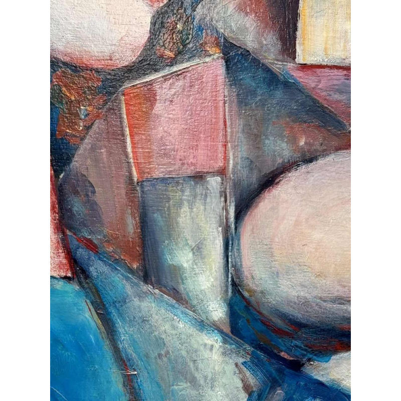 Marcel HOCQ (1933-2021): "The meeting » painting oil on panel