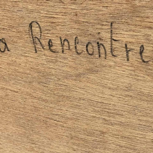 Marcel HOCQ (1933-2021): « De ontmoeting » schilderij olie op paneel