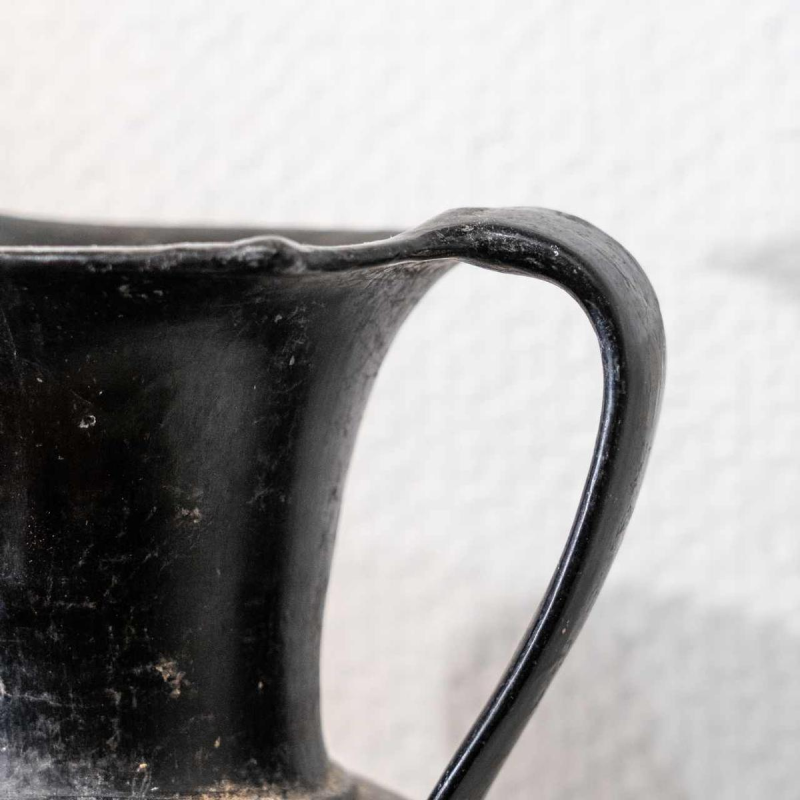 Large black ceramic oenochoe Bucchero Nero, Etruria, late 7th to early 6th century BC