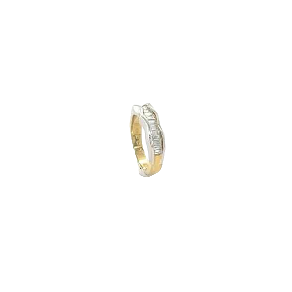 Bague en or bicolore & diamants baguette