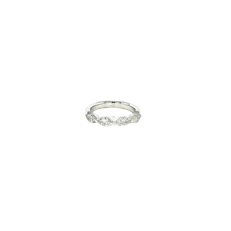 White gold ring, marquise diamonds