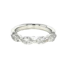 White gold ring, marquise diamonds