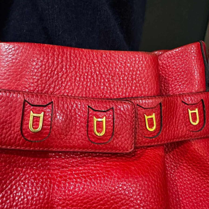 Delvaux Calicot tas in rood leer