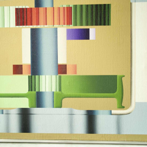 Roger Nellens - Oil on canvas "Le cyclope" Imaginary Machines painting, 1977
