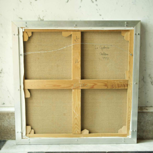 Roger Nellens - Huile sur toile "Le cyclope" tableau Machines imaginaires, 1977