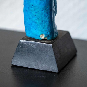 Ouchebti foreman in cobalt blue earthenware in the name of Djed-Khonsou-iouf-Ânkh, ca 1080 - 945 BC