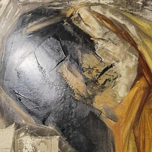 GILBERT AUQUIERE, Tableau " Nocturne XX " Grande huile sur toile abstraite 1963