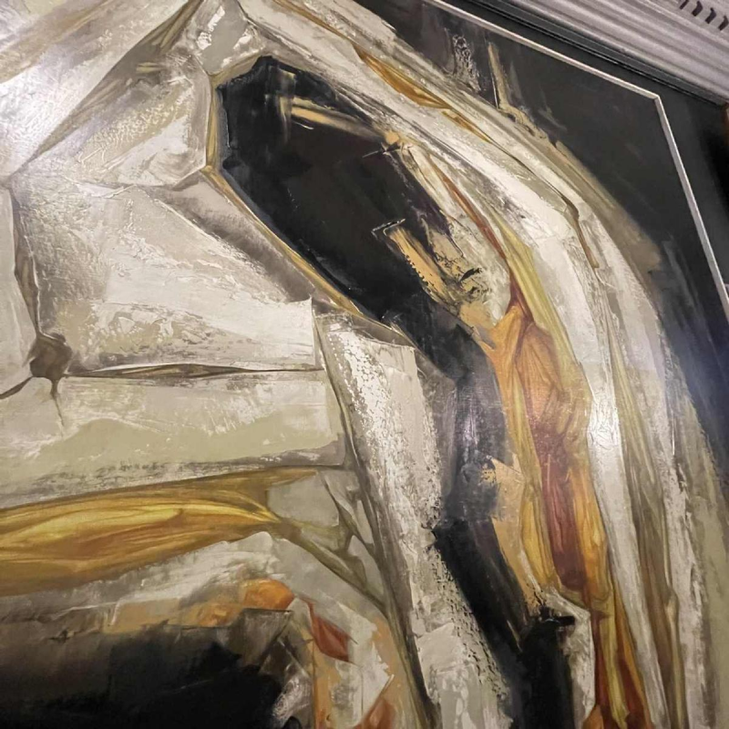 GILBERT AUQUIERE, Schilderij "Nocturne XX" Groot abstract olieverf op doek 1963