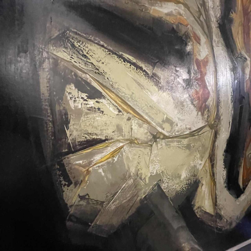 GILBERT AUQUIERE, Schilderij "Nocturne XX" Groot abstract olieverf op doek 1963