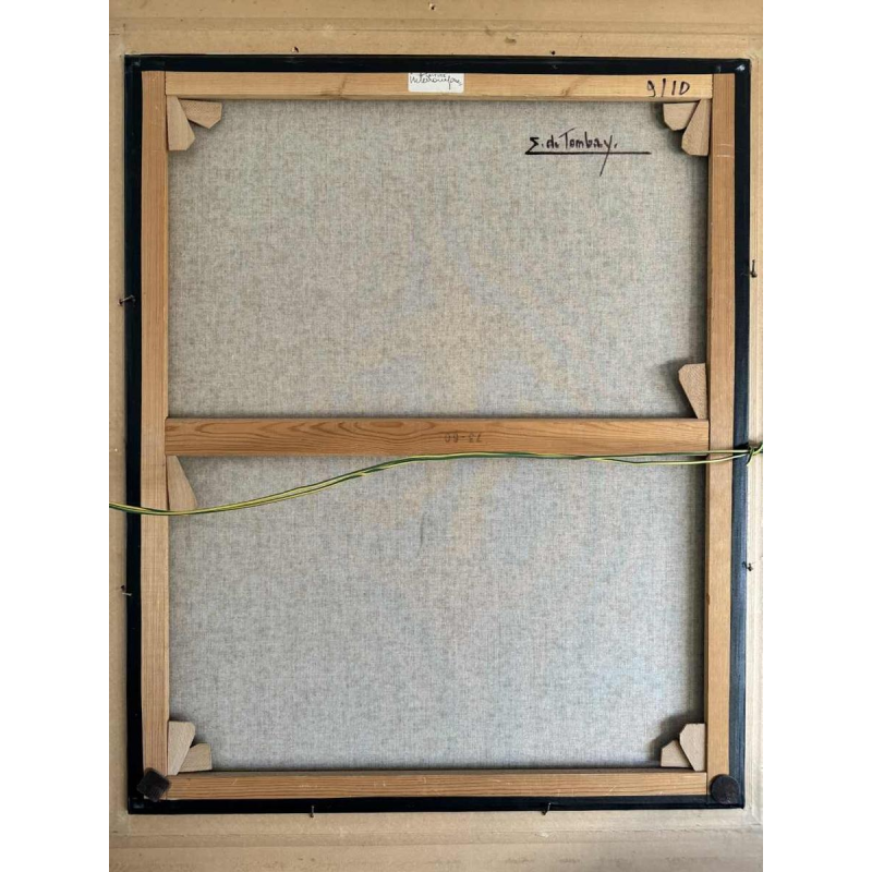 Ellen de TOMBAY (1918-1998): « Onderbroken lezen » schilderij olie op doek