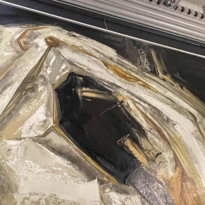 GILBERT AUQUIERE, Tableau " Nocturne XX " Grande huile sur toile abstraite 1963