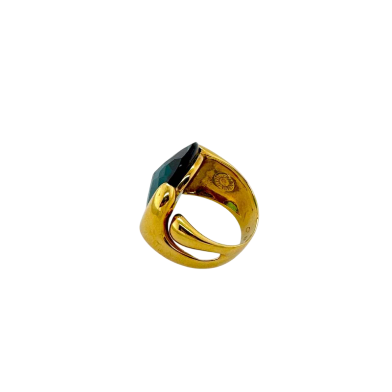 Geelgouden toermalijn ring 18Kt.