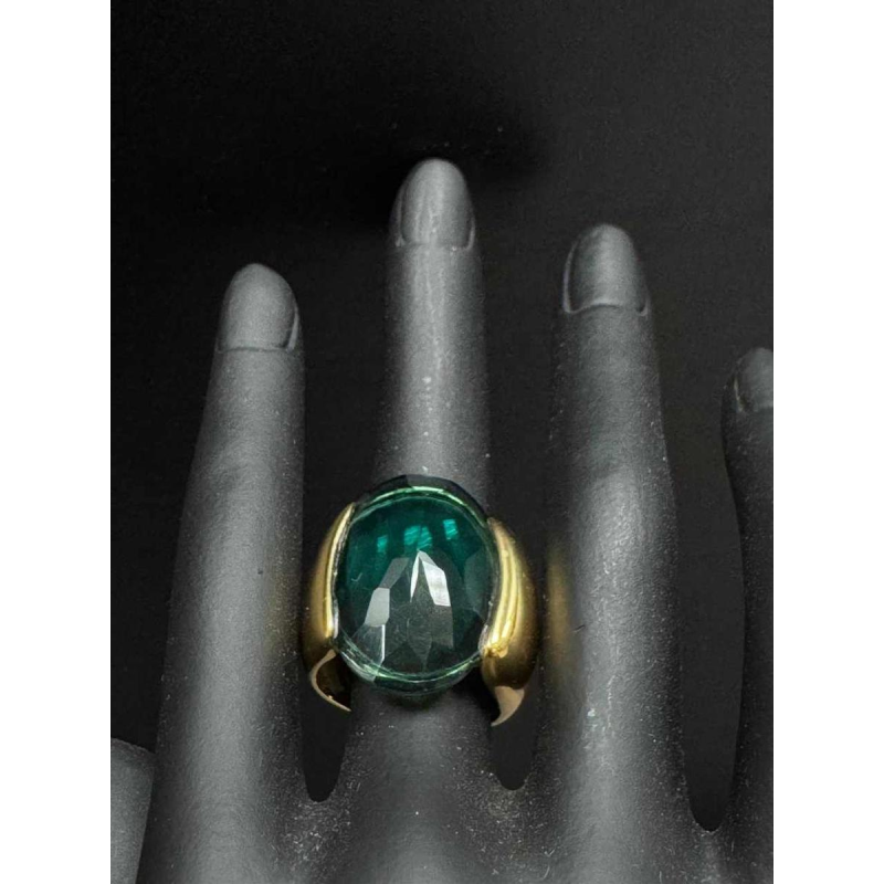 Geelgouden toermalijn ring 18Kt.