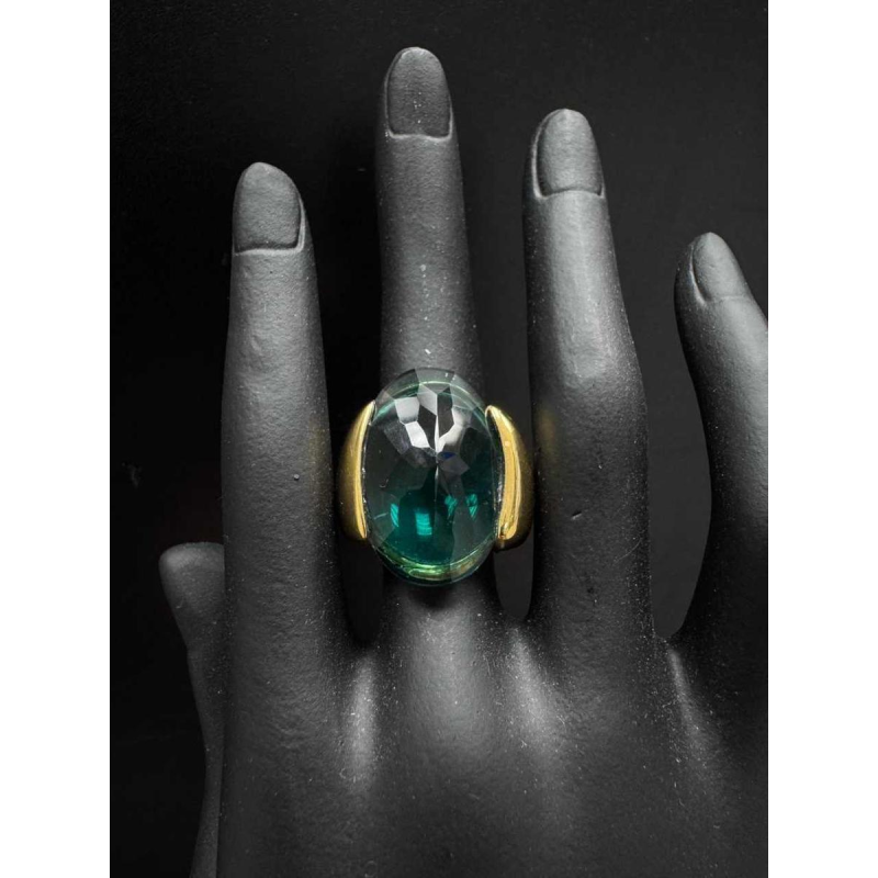 Bague Tourmaline en or jaune 18Kt.