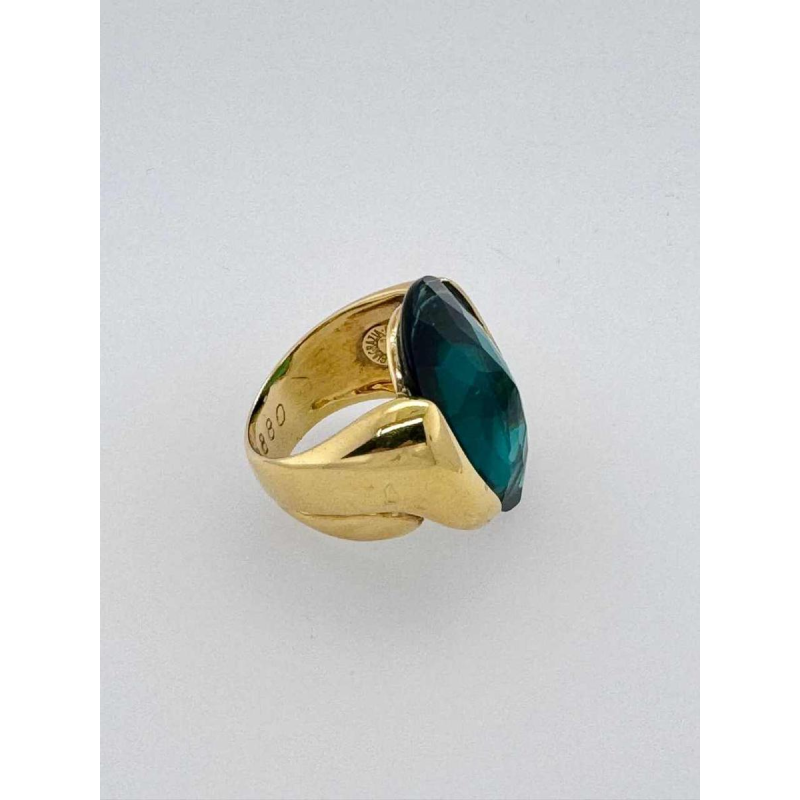 Geelgouden toermalijn ring 18Kt.