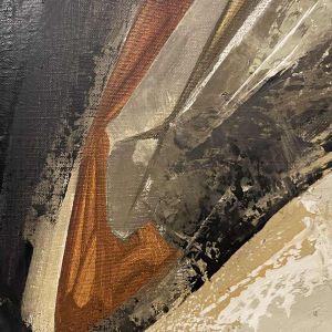 GILBERT AUQUIERE, Tableau " Nocturne XX " Grande huile sur toile abstraite 1963