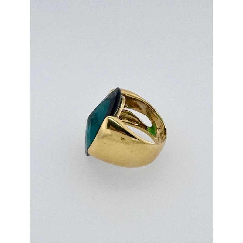 Yellow gold tourmaline ring 18Kt.