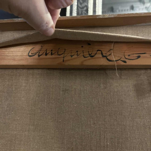 GILBERT AUQUIERE, Schilderij "Nocturne XX" Groot abstract olieverf op doek 1963