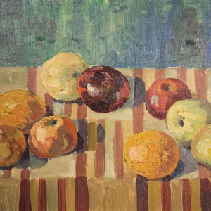 Prosper Chalon, Schilderij " Stilleven met Vruchten " olieverf op doek 1952