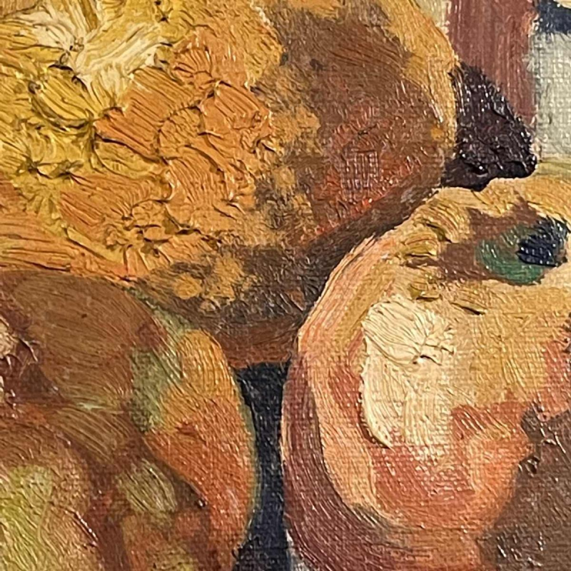 Prosper Chalon, Painting " Still Life with Fruits " Oil on Canvas 1952