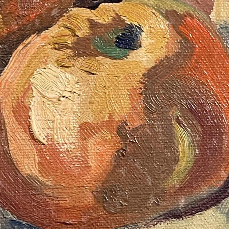 Prosper Chalon, Painting " Still Life with Fruits " Oil on Canvas 1952