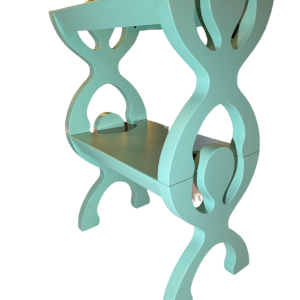 Paire Chevets Tabourets Etagères Tables Verts Style Memphis Anthropomorphe 1980