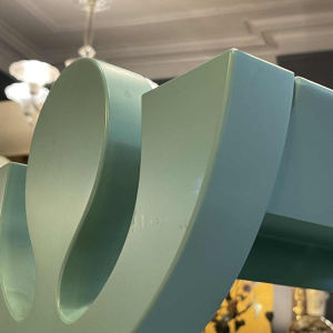 Paar Groene Nachtkastjes Krukjes Planken Tafle Memphis Antropomorfe Stijl 1980s