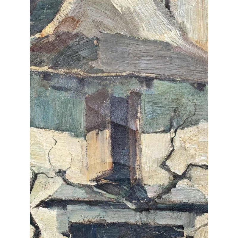 Camille BARTHELEMY (1890-1961): « Couple dans un village en Aveyron »