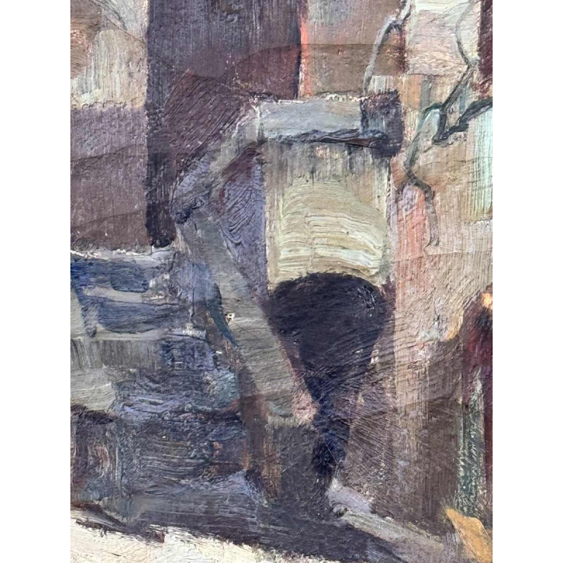 Camille BARTHELEMY (1890-1961): « Couple in a village in Aveyron »