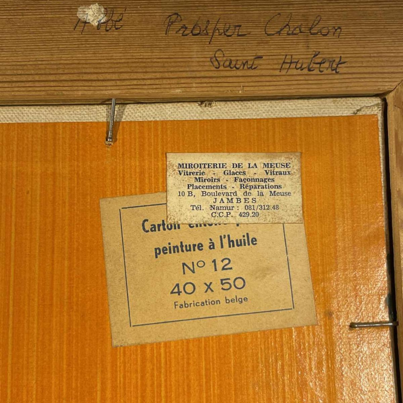 Prosper Chalon, Schilderij " Stilleven met Vruchten " olieverf op doek 1952