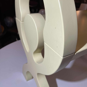 Paar Geel Nachtkastjes Krukjes Planken Tafle Memphis Antropomorfe Stijl 1980s