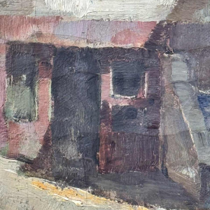 Camille BARTHELEMY (1890-1961): « Couple in a village in Aveyron »