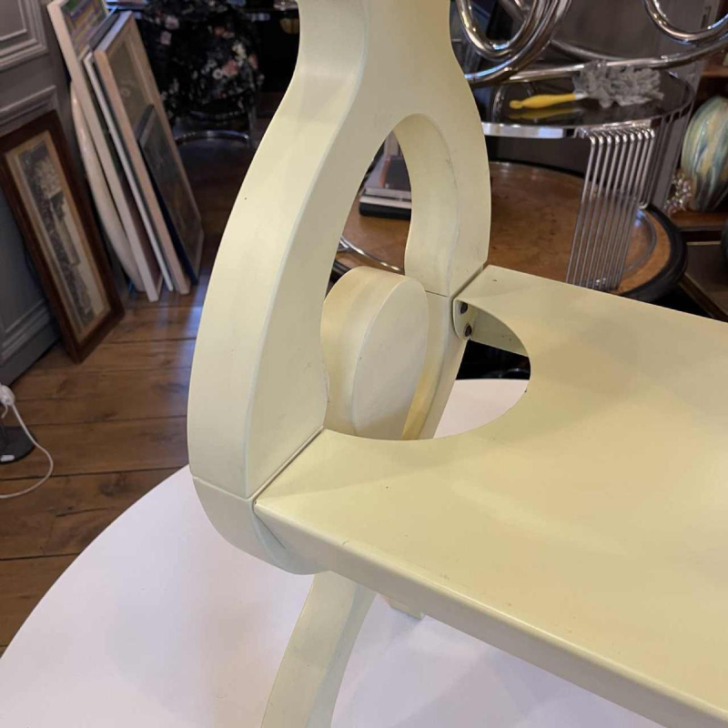 Paire Chevets Tabourets Etagères Tables Jaune Style Memphis Anthropomorphe 1980