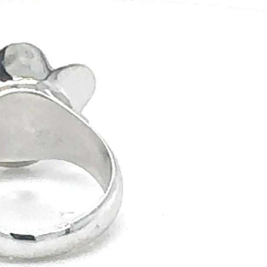 Bague or blanc avec diamants blanc & jaunes