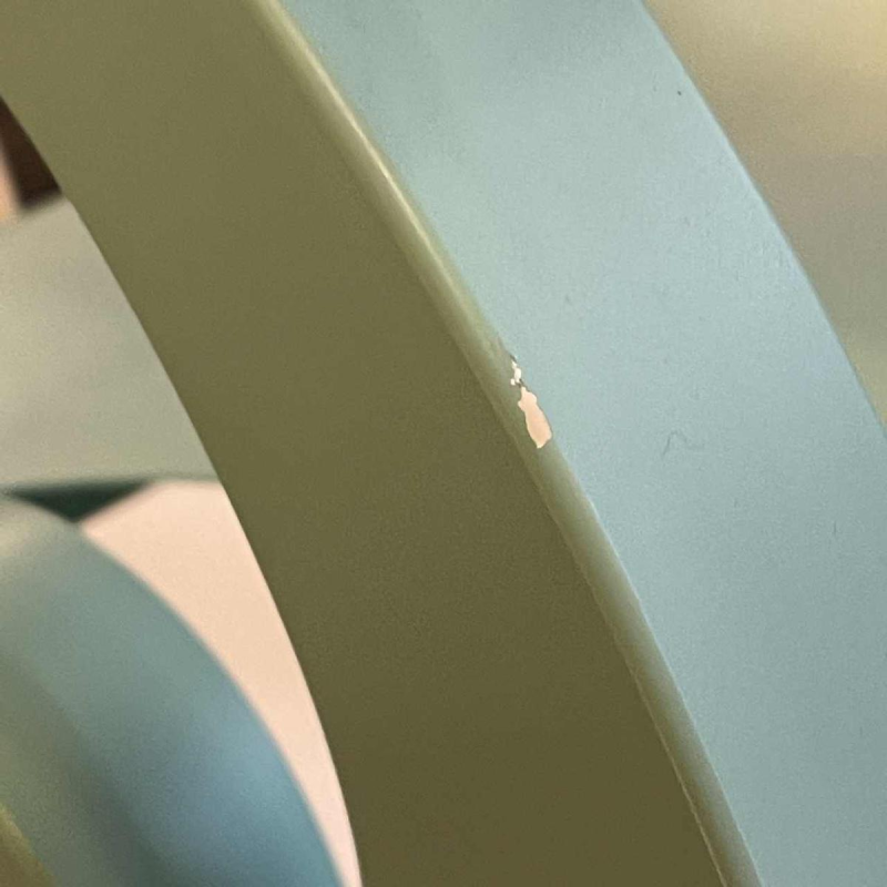 Paar Groene Nachtkastjes Krukjes Planken Tafle Memphis Antropomorfe Stijl 1980s