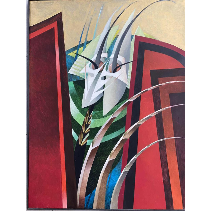 Jacques Zimmermann 'he's interested' abstract painting, oil on canvas 1980