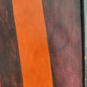 Jacques Zimmermann 'Il s'intéresse' tableau abstrait, huile sur toile 1980