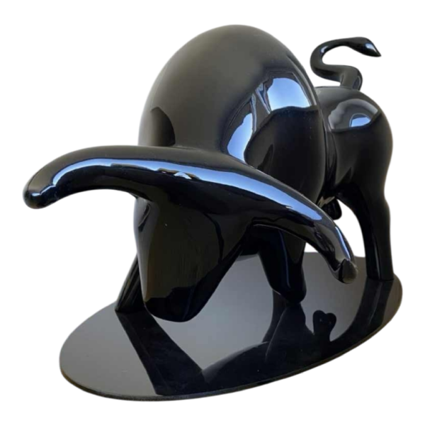 Laszlo Tibay for Caster Bronz Kft Torro sculpture in lacquered bronze