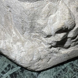 HERBERT GELDHOF "Owls" animal sculpture stone "direct cut", 1960s